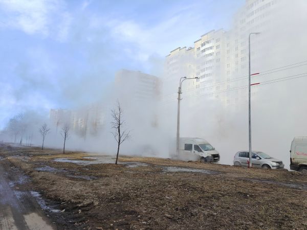 В Петербурге произошла крупная коммунальная авария. Видео0