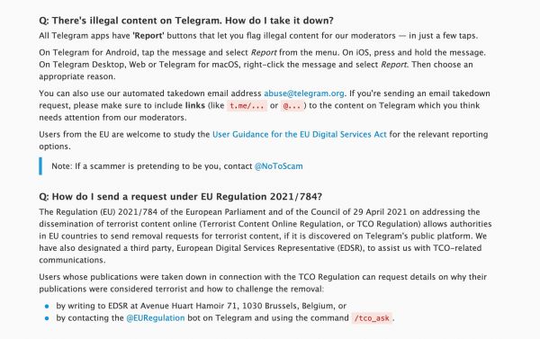 Telegram обновил политику модерации после задержания Дурова2