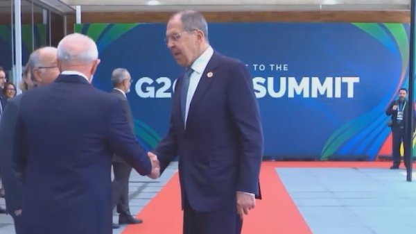 Лавров приехал на саммит G20 в Рио-де-Жанейро. Видео0