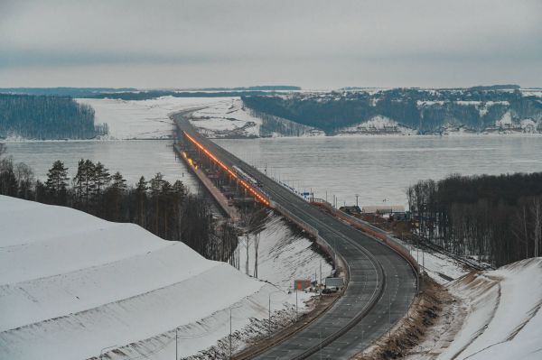 В Татарстане открыли новый съезд с трассы М-12 на дорогу до Оренбурга0