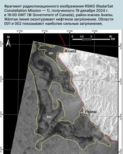 В РАН показали последствия разлива мазута в Черном море со спутника10